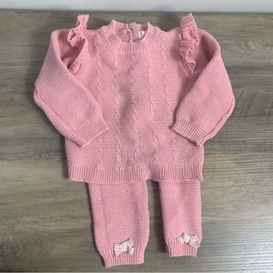 Nicole by Nicole Miller baby girl sweater set top and bottom set‎ size 24 months